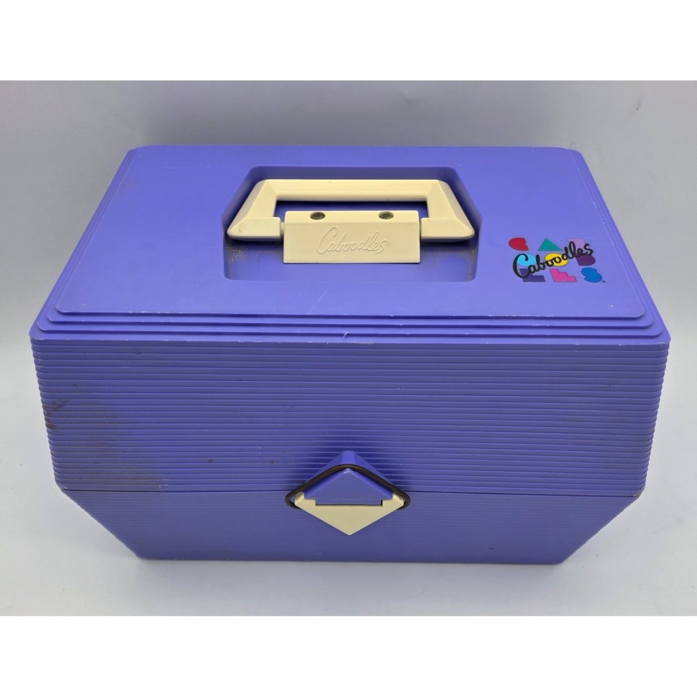 Vtg Caboodles Makeup/Nail Polish Case Organizer Model 2700 1980s Original Purple